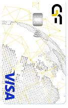 A white card with GF Money label