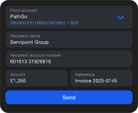 UI with transfer settings