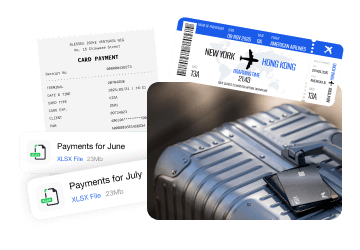 Receipts for air tickets