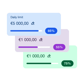 Interface displaying real-time budget and spending limits