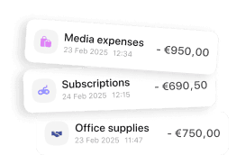 The list of expenses: media, subscriptions, office supplies