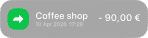 Notification of purchase at a coffee shop