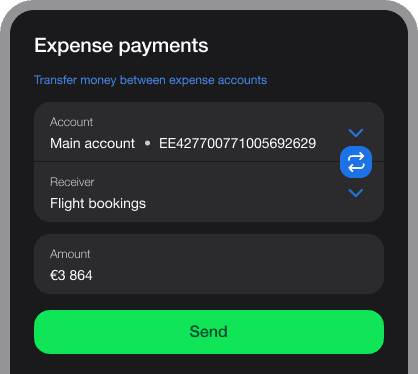 Modal window with expense payments
