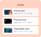 Cards list