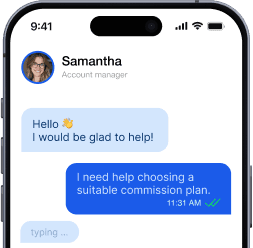 Support chat interface